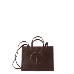 Authentic Telfar Medium Chocolate shopping tote bag